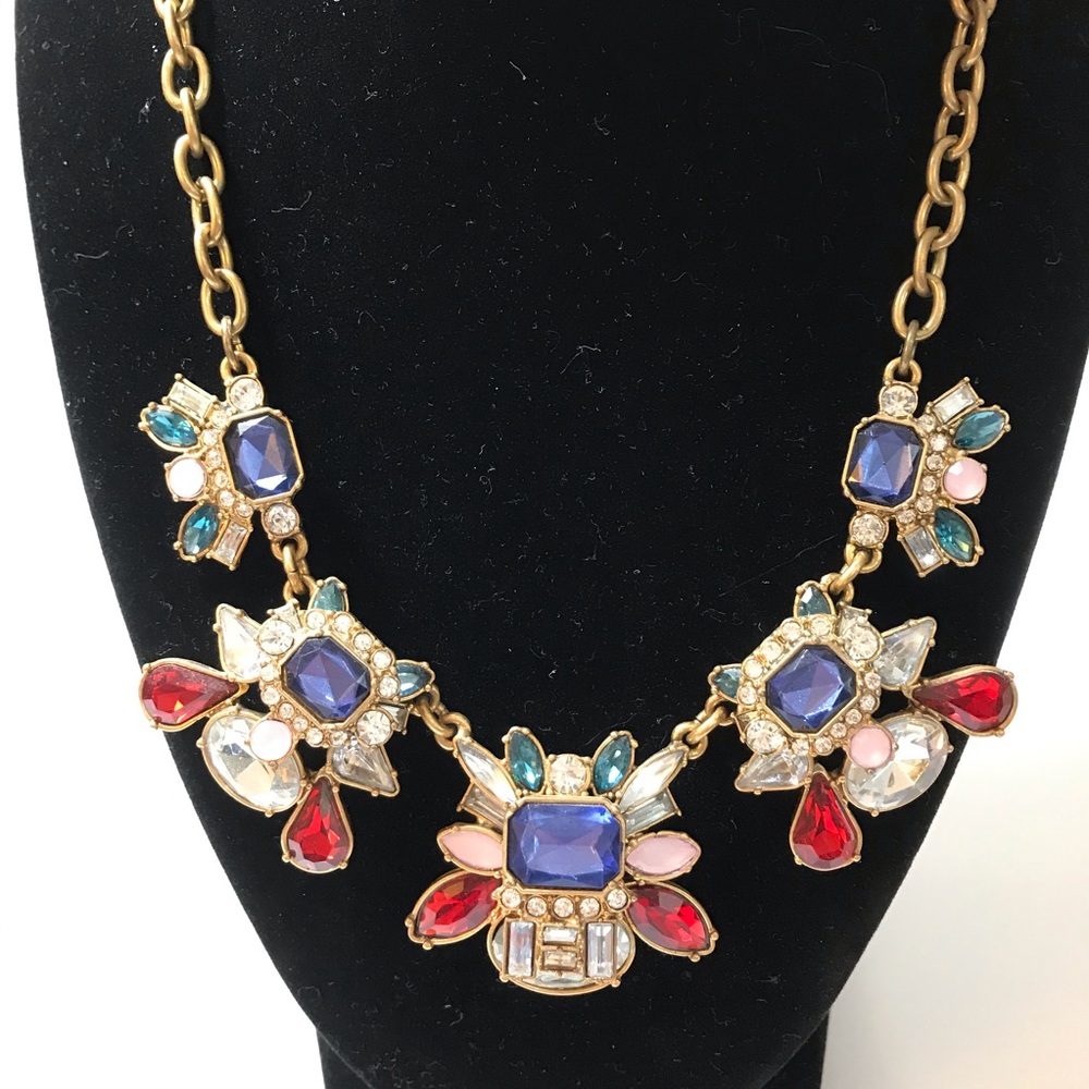 Loft Matte Gold/Mixed Faux Gemstone Necklace